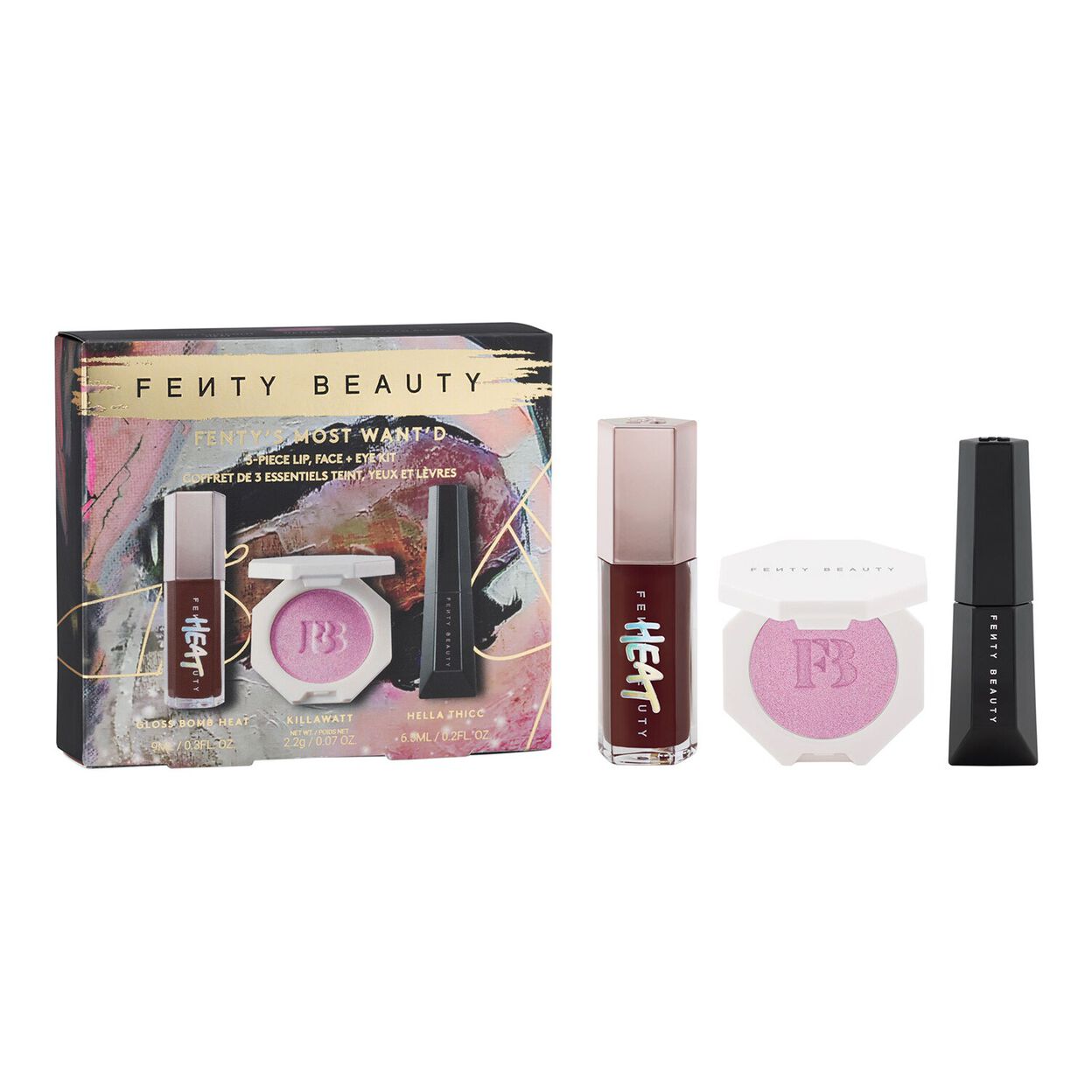 Fenty Beauty Numba One Set 3-Piece (Lip, Face, + Eye Kit)
