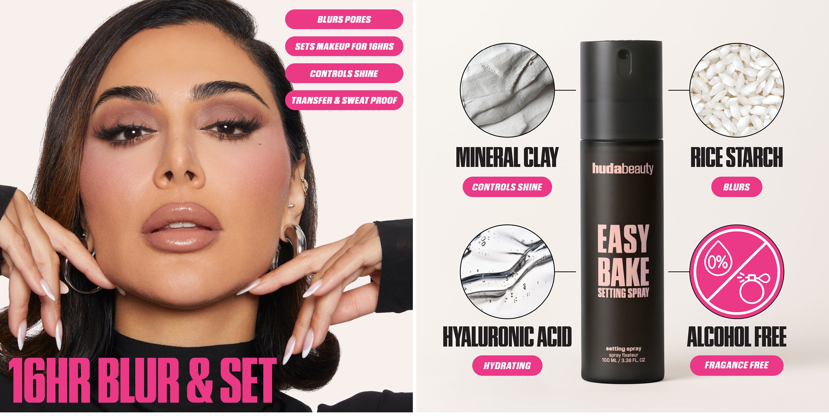 Huda Beauty Easy Bake Setting Spray with 16-Hour Wear