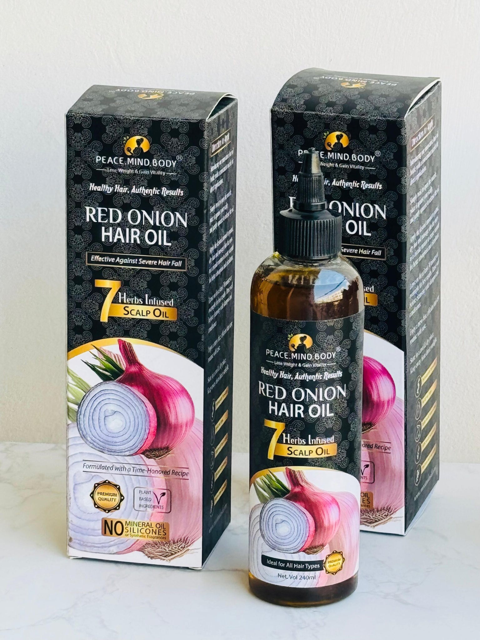 Red Onion Hair Oil by Momal Asif – 7 Herbs Infused Scalp Oil